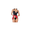 Accessoire coquin en satin réversible noir & rouge 